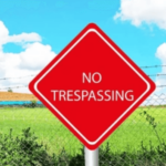 posting no trespassing signs