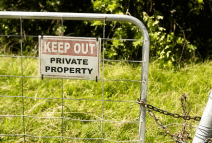 rules for posting no trespassing sign