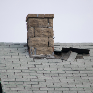 House with Chimney Damage Fort Worth