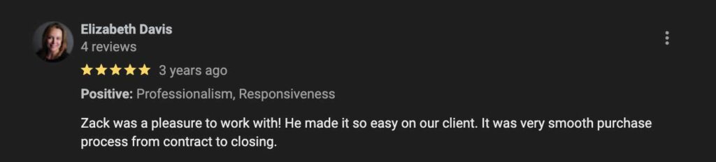 Elizabeth Davis 5-star google review
