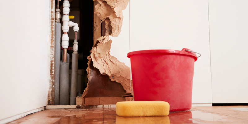 House with water damage in Charlotte