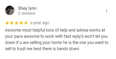 Positive Reviews Snapshot: Display of 5-star customer experiences with We Buy Houses, underscoring our commitment to excellence in real estate transactions.