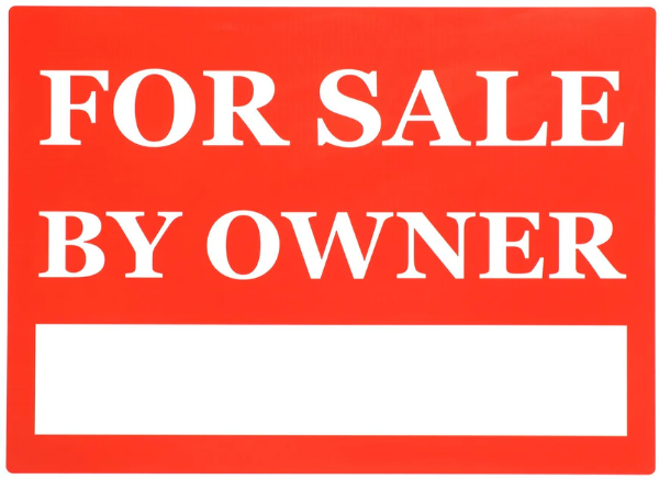 Knox County landowner placing FSBO sign to sell land by owner