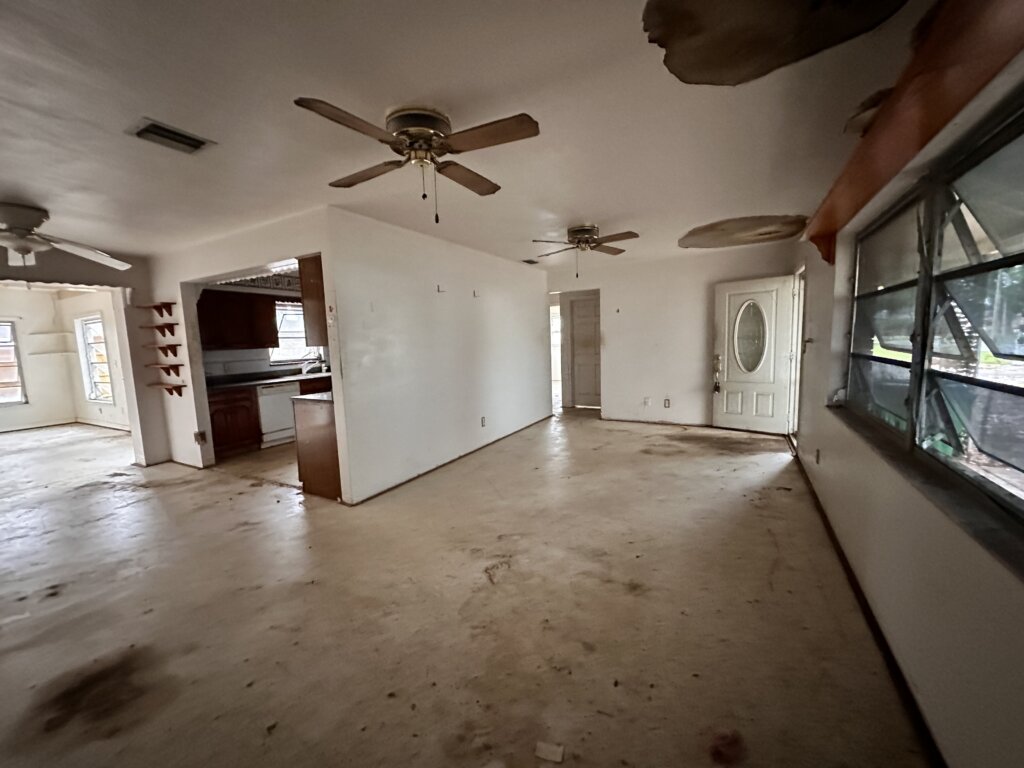Saint Petersburg house sold with code violation liens interior after trash out