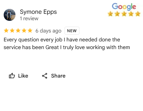 Google review of Symone