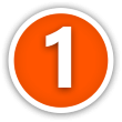 White number 1 in an orange circle.