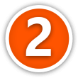 White number 2 in an orange circle.