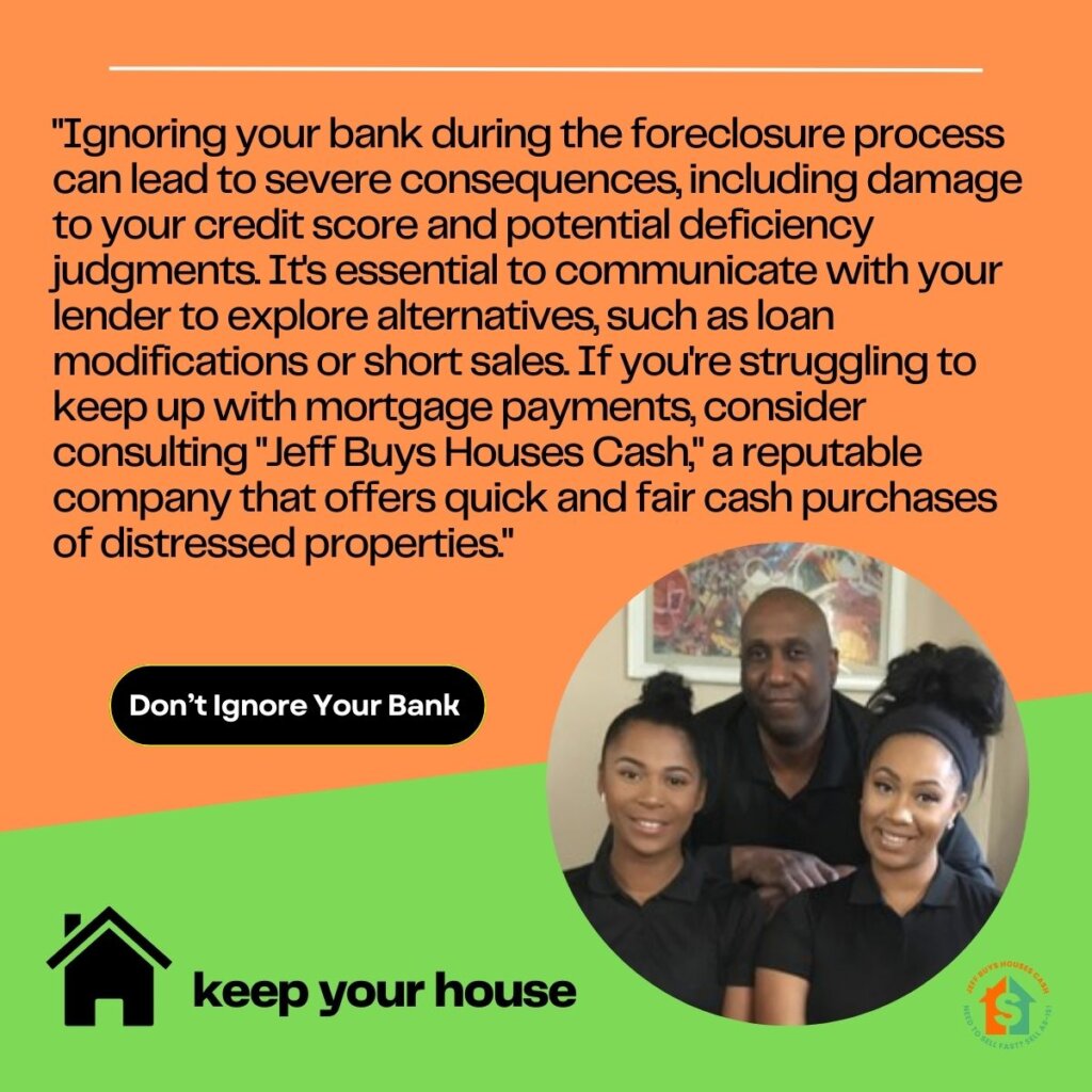 do not ignore your bank