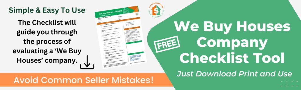 we buy houses company checklist tool