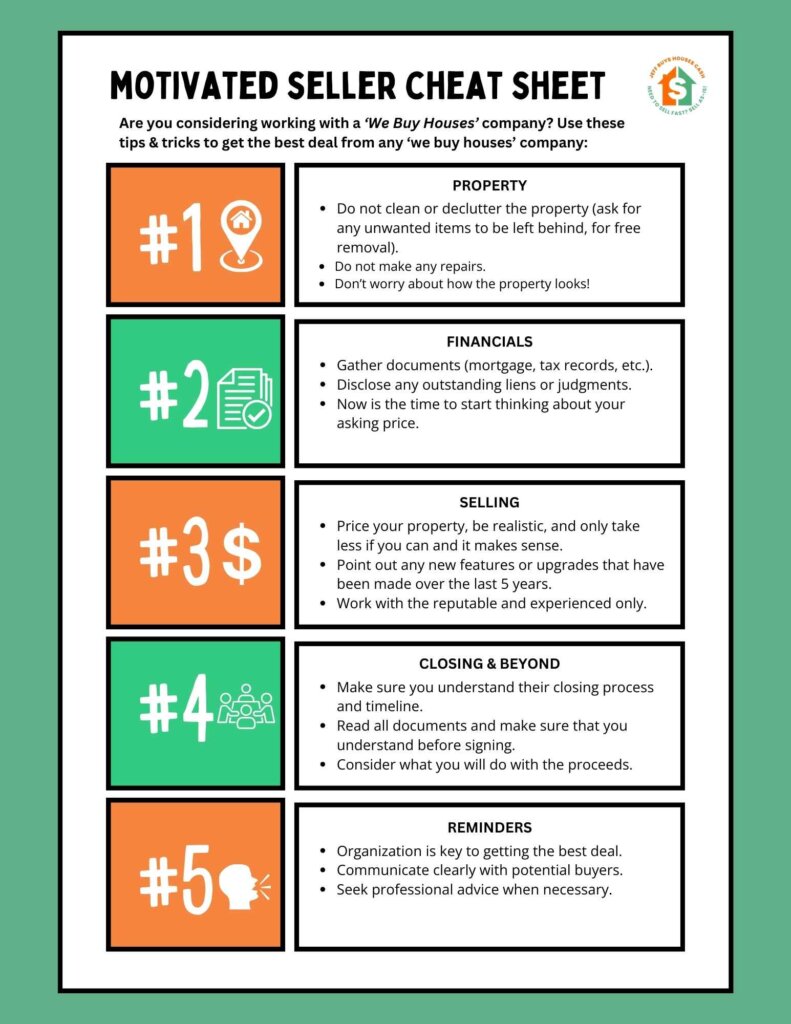motivated seller cheat sheet