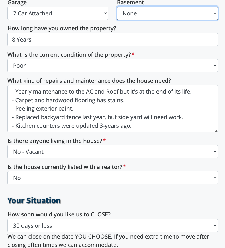 Patriot Flips Sell My House Fast to a We Buy Houses in Arizona companies online form.