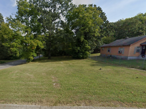 Corner lot view of residential land in Chattanooga, TN