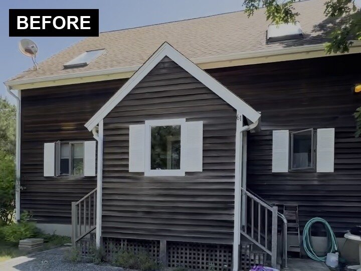 Edgartown MA house with dark siding before work by Pilgrim Hill Holdings