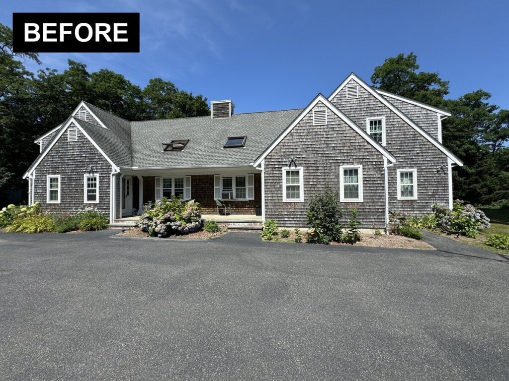 Falmouth MA two-unit shingled home before work by Pilgrim Hill Holdings