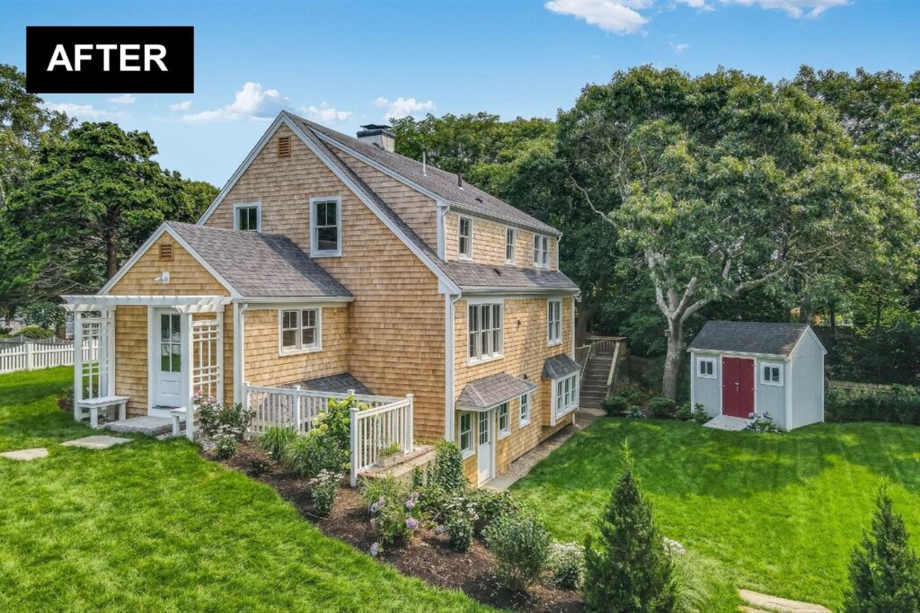 Hyannis MA cedar-shingled house after work by Pilgrim Hill Holdings
