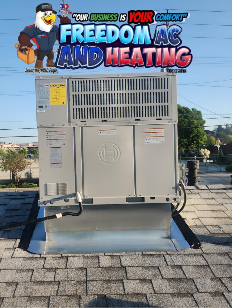 New HVAC unit installation by Freedom AC and Heating in Corona
