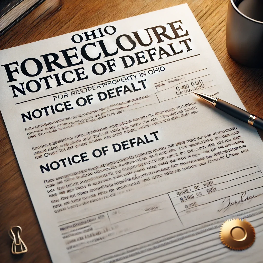 Foreclosure Notice of Default in OH