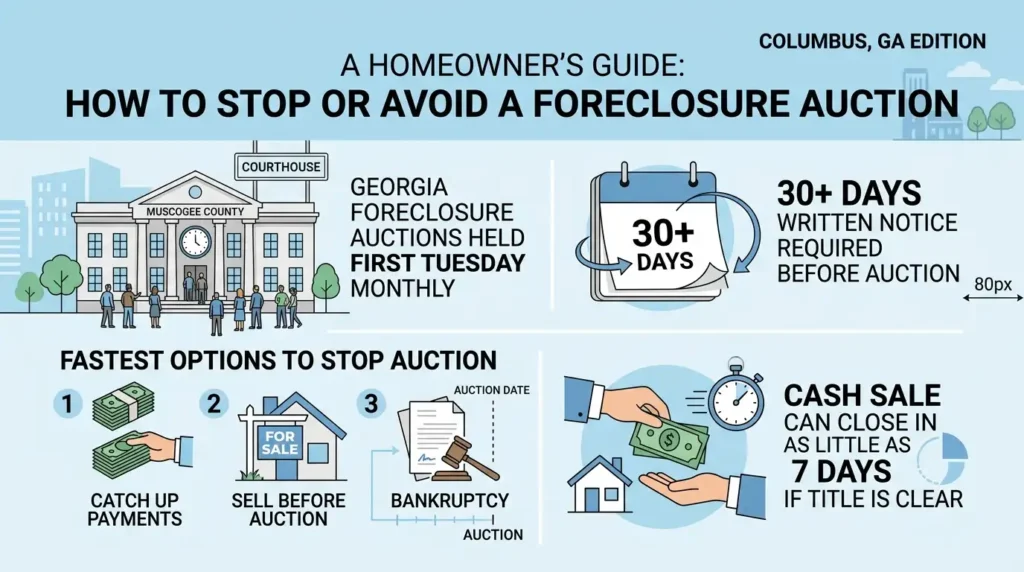 Can You Stop a Foreclosure Auction in Georgia? Columbus - How to stop or avoid a foreclosure auction