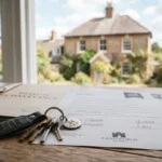 Legal documents and keys to sell an inherited house in Taunton.