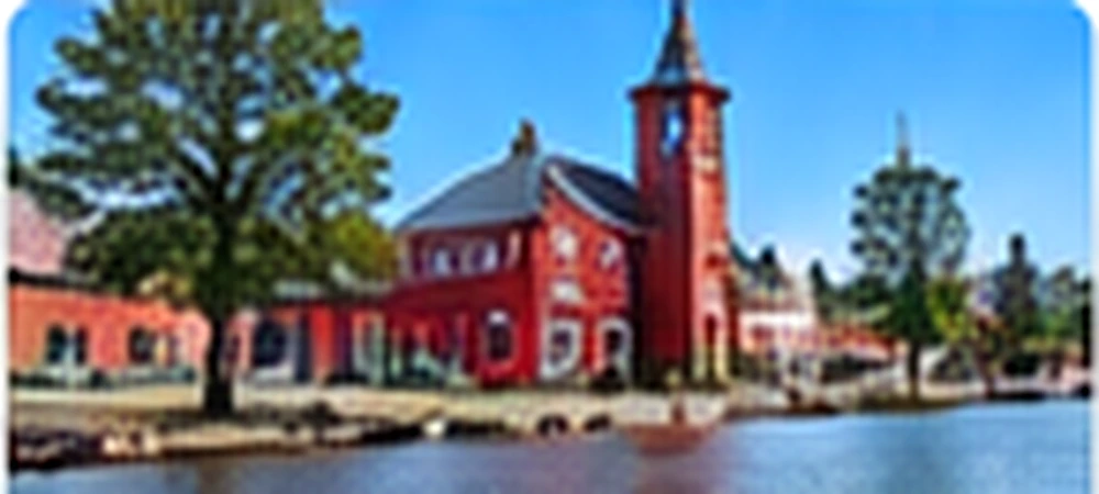 Neighborhood and buildings in Attleboro Massachusetts