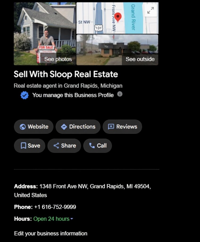 Sell With Sloop Real Estate GBP Profile