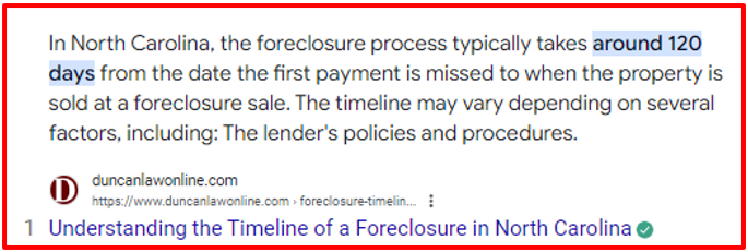 how to sell a home in foreclosure north carolina