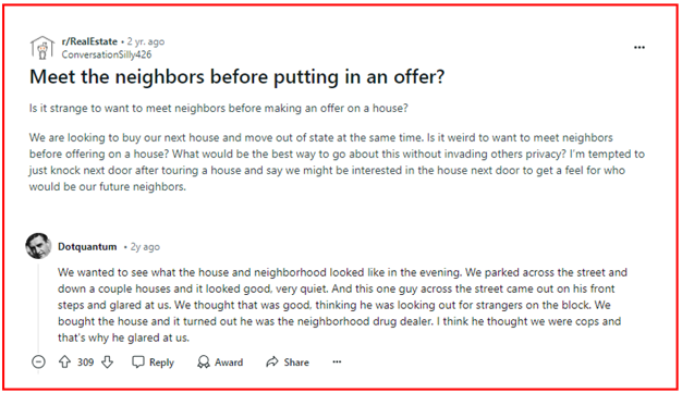 selling a house with bad neighbors