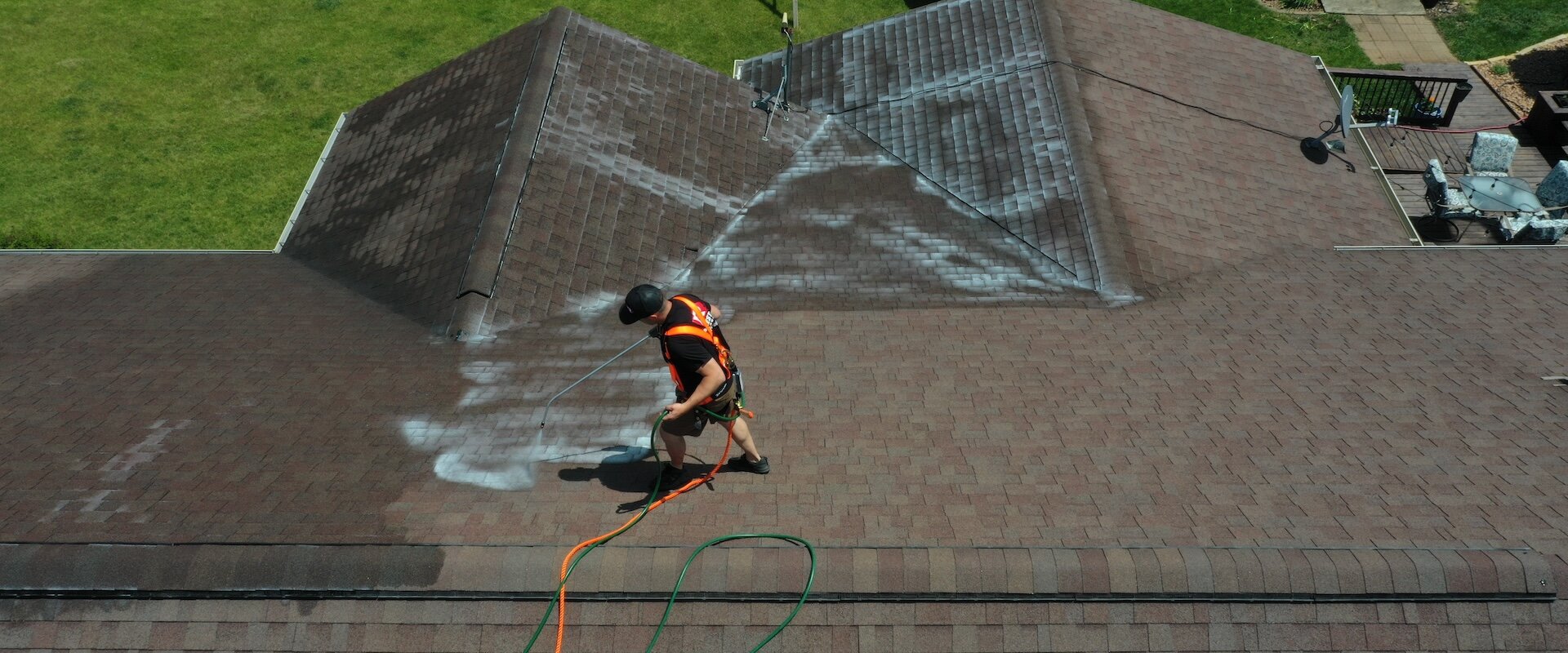 Peak 301 being applied to a roof