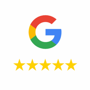 5-star Google review icon symbolizing top-rated testimonials for Table Rock Homebuyers, Greenville South Carolina cash home buyers.