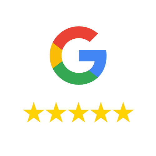 5-star Google review icon symbolizing top-rated testimonials for Table Rock Homebuyers, South Carolina cash mobile home buyers.