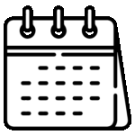 Calendar icon symbolizing quick closing dates for cash home sales in South Carolina – Table Rock Homebuyers