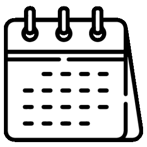 Calendar icon symbolizing quick closing dates for cash home sales in Greenville South Carolina – Table Rock Homebuyers.