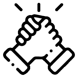 Two people raising their hands in celebration icon representing successful cash home sales in Greenville South Carolina – Table Rock Homebuyers.