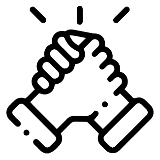 Two people raising their hands in celebration icon representing successful cash mobile home sales in South Carolina – Table Rock Homebuyers