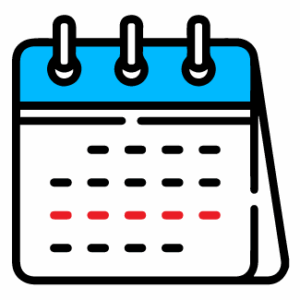 Calendar icon with scheduled days representing a closing date you choose for your home sale — Table Rock Homebuyers, Greenville South Carolina cash buyers.