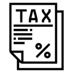 Icon of property tax documents indicating mobile homeowners behind on tax payments in South Carolina – Table Rock Homebuyers.