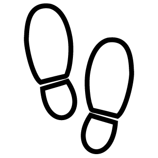 Shoe prints icon symbolizing selling a mobile home without a realtor in South Carolina – Table Rock Homebuyers