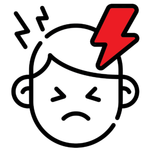 Icon of a stressed and frustrated landlord with a headache, representing rental property problems in Greenville South Carolina.