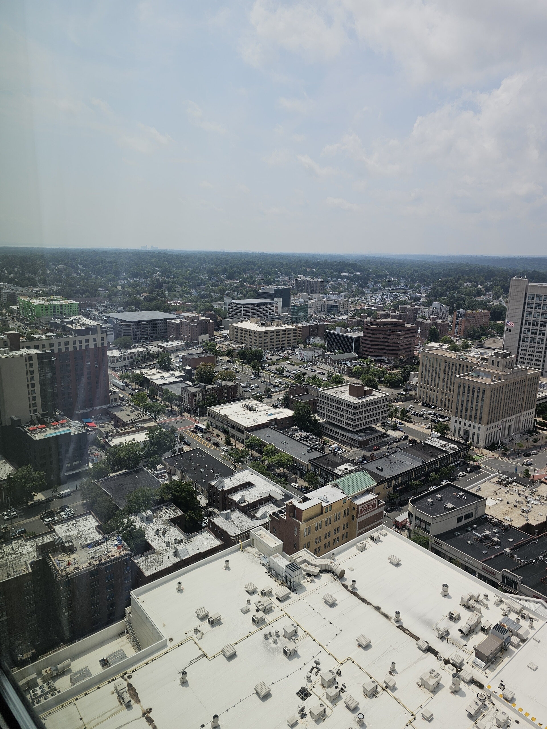 A view of part of downtown White Plains, NY.
