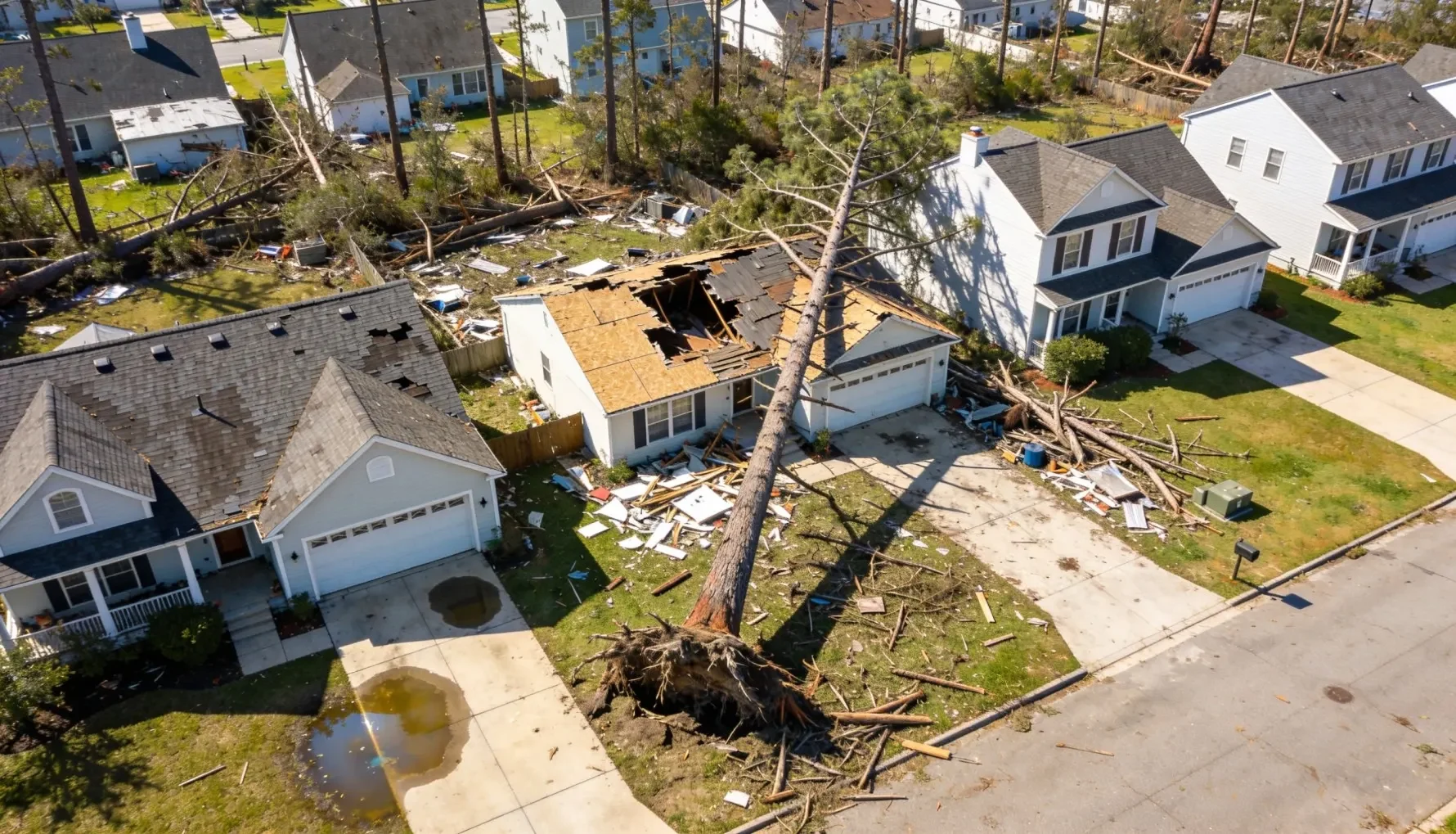 hurricane damaged house - featured image