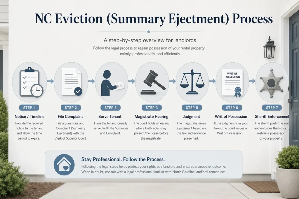 NC Eviction Process for Landlords- Summary Ejectment