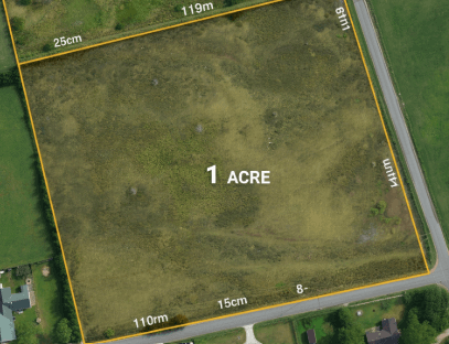 how big is 4 acres of land