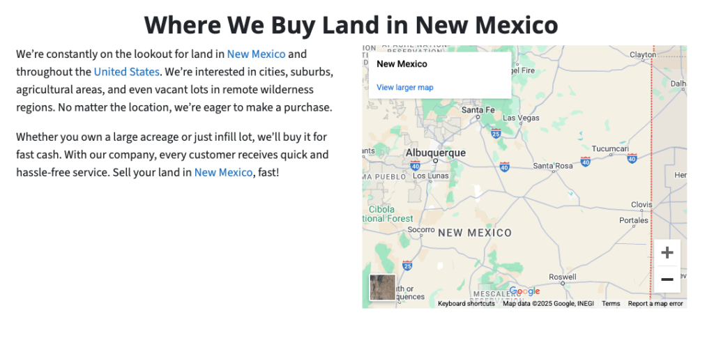 Cheapest States to Buy Land New Mexico