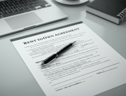 how to buy rent to own land