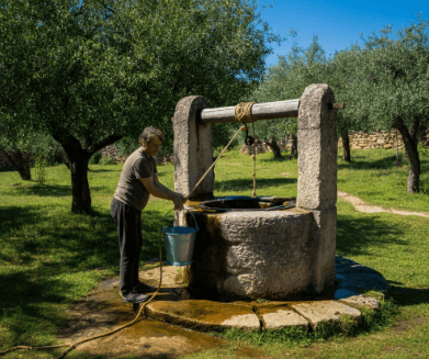people without public water supply obtain water for their land