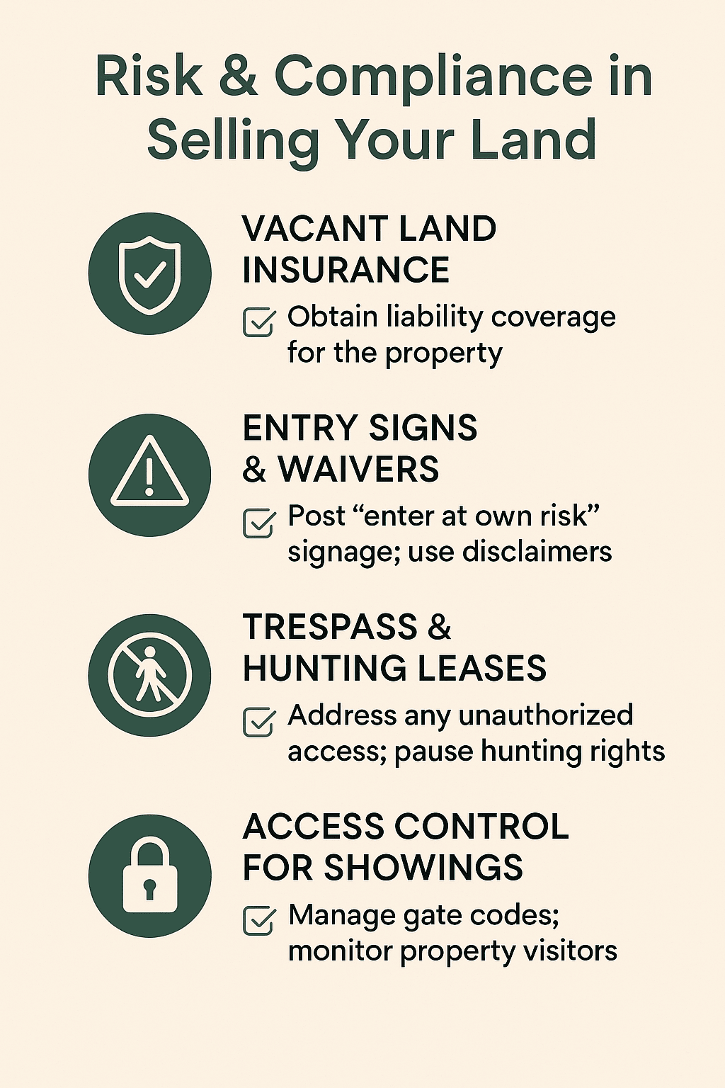 risk selling land