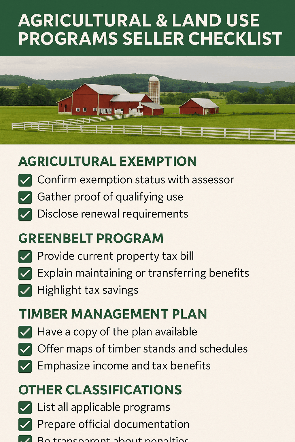 AG Exemption Sell Land