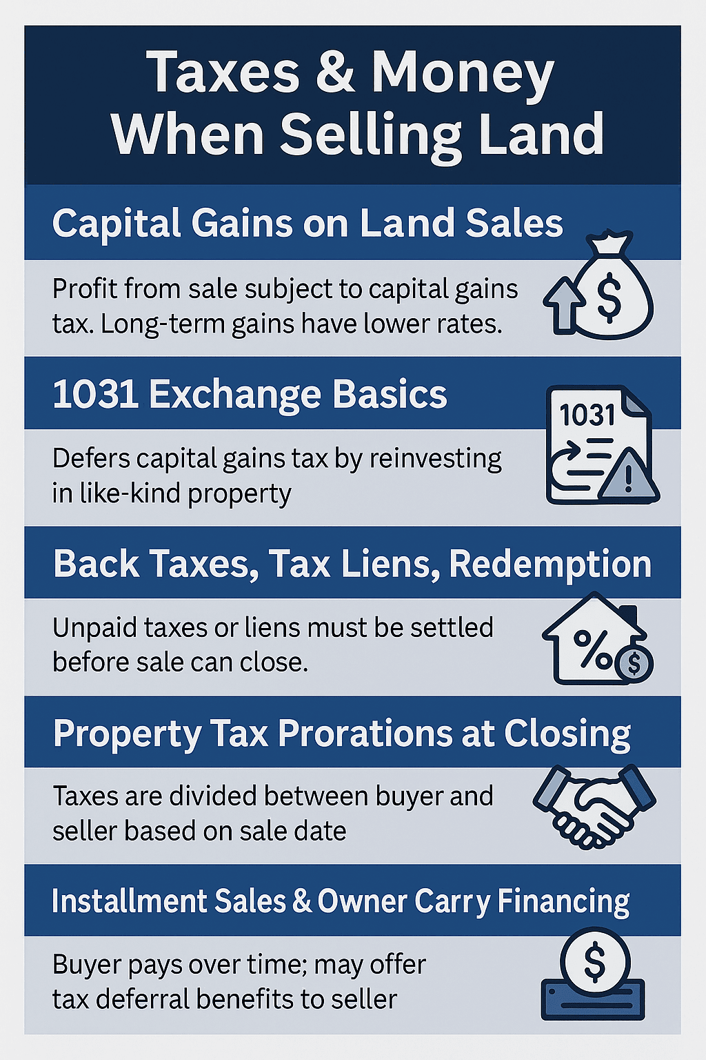 taxes when selling land