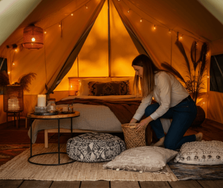 build airbnb glamping land