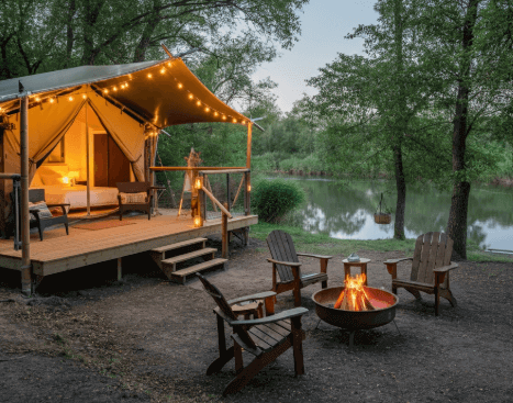build an airbnb glamping land